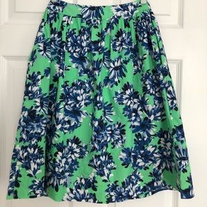 J. Crew Floral Midi Skirt